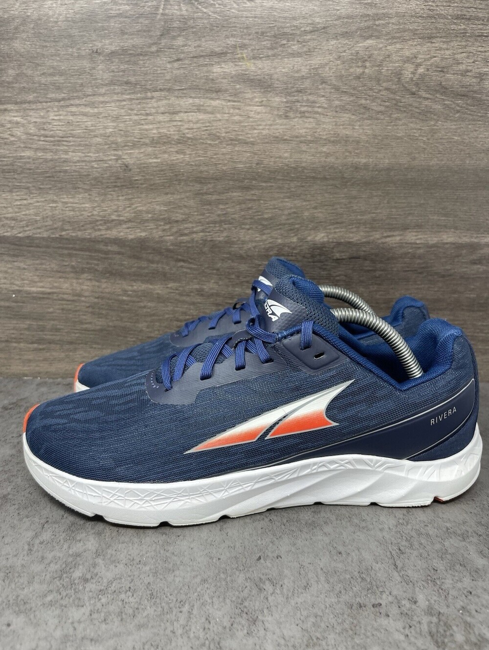 Altra Rivera Size 9.5 Mens Navy Orange Zero Drop EGO Road Running Shoes